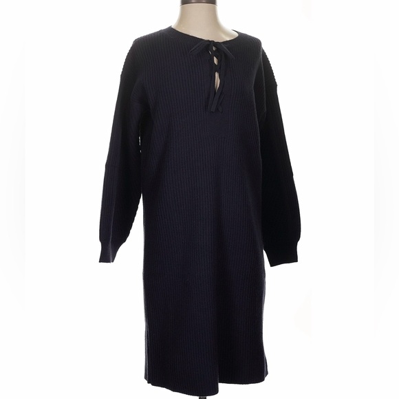 Ann Taylor Dresses & Skirts - Ann Taylor Black Ribbed Knit Midi Dress